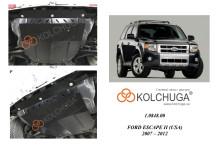 Захист двигуна для автомобіля Ford Escape  2007-2012 V-3.0i Duratec