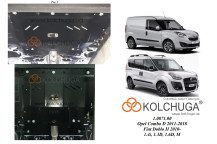 Захист двигуна для автомобіля Fiat Doblo II поколение                                                         2010- V-всі